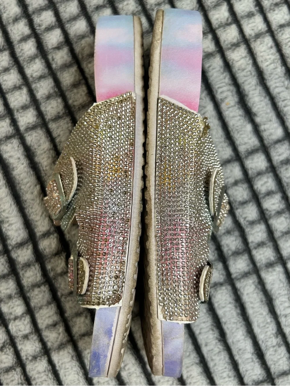 Girls Tahari Tie-Dye & Rhinestone Sandals (5Y)